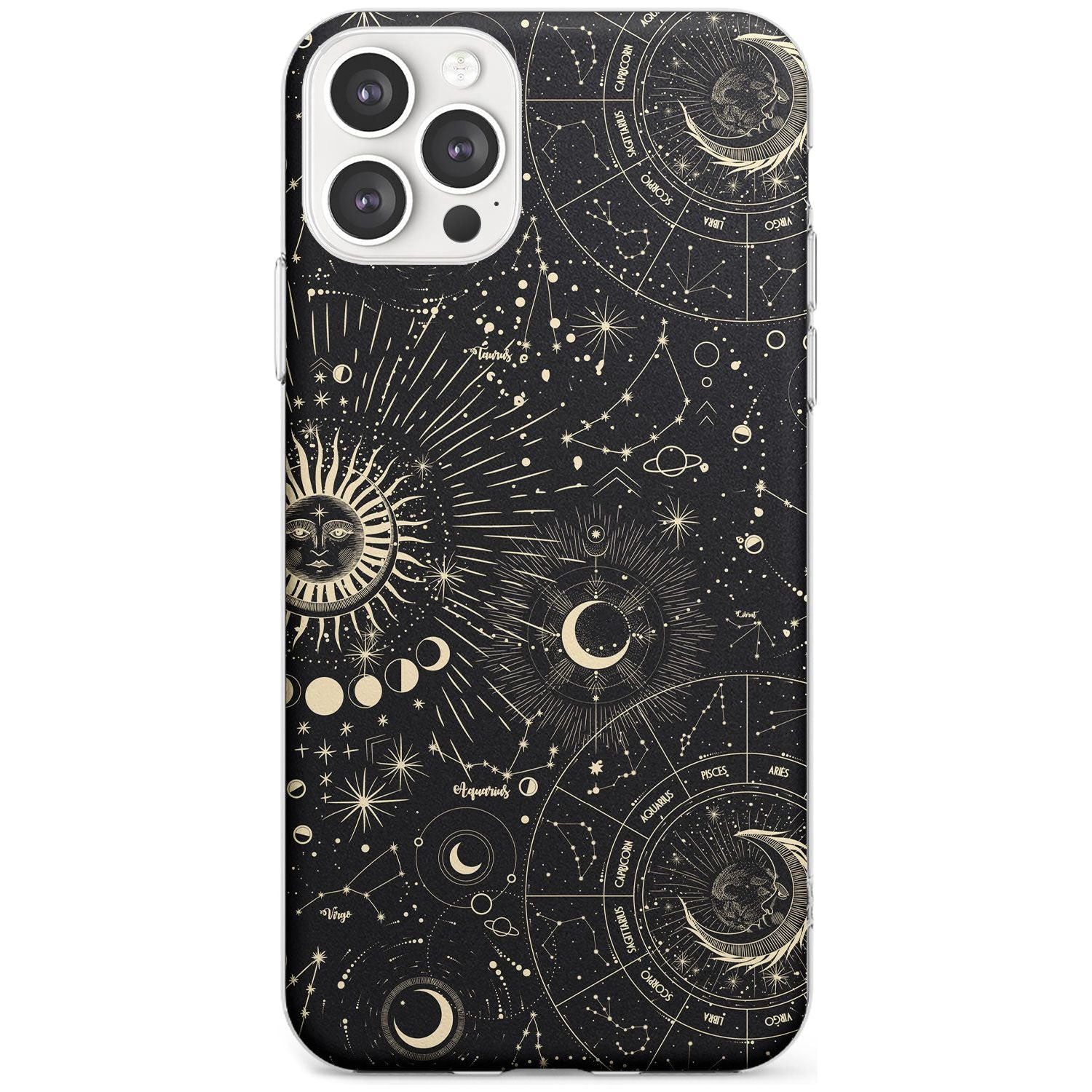 Suns & Zodiac Charts Black Impact Phone Case for iPhone 11 Pro Max