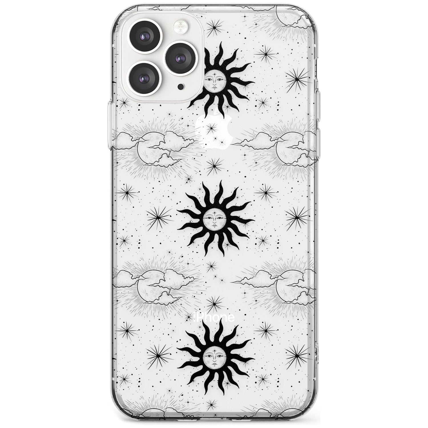 Suns & Clouds Vintage Astrological Slim TPU Phone Case for iPhone 11 Pro Max