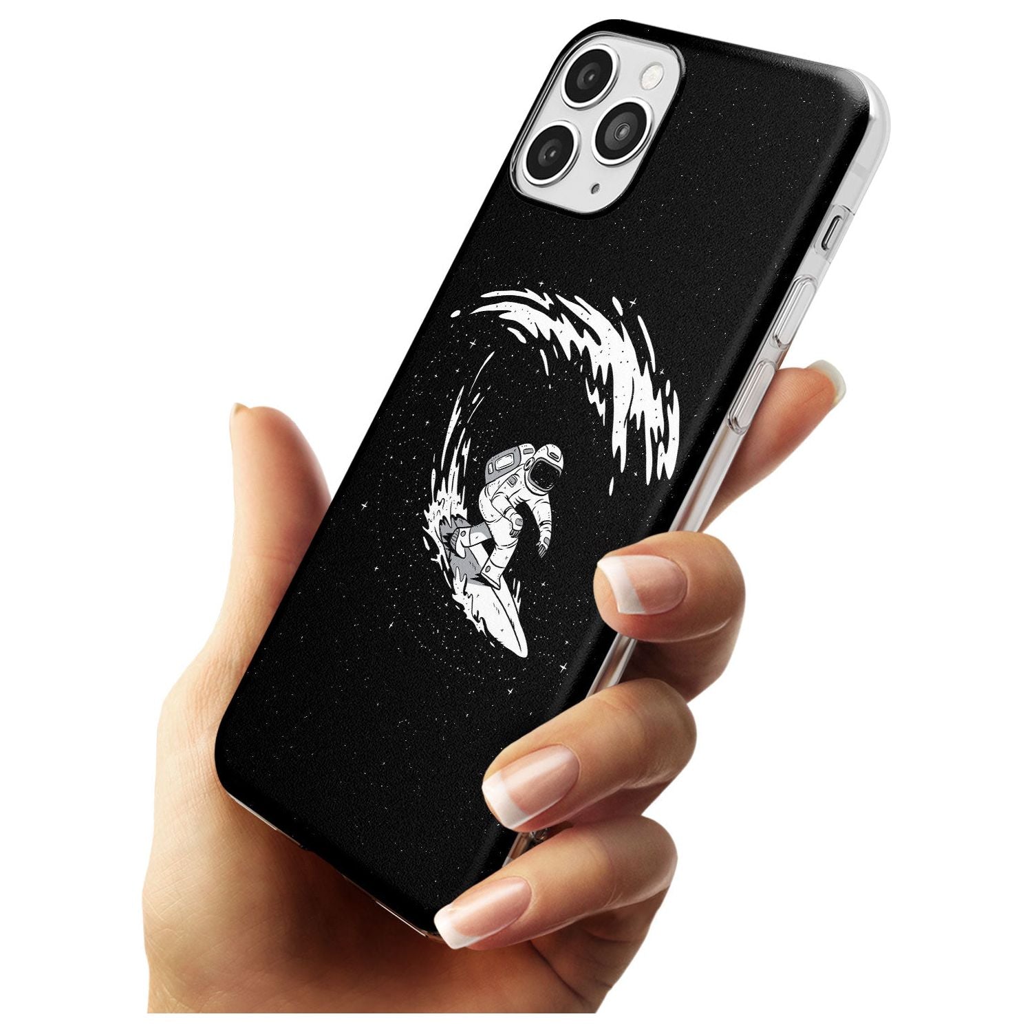 Surfing Astronaut Black Impact Phone Case for iPhone 11 Pro Max