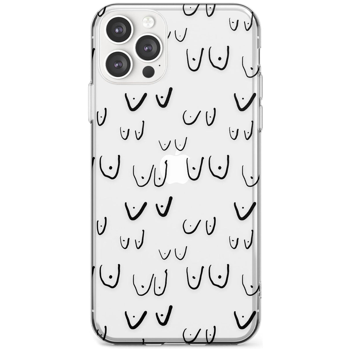 Boob Pattern (Black) Black Impact Phone Case for iPhone 11 Pro Max