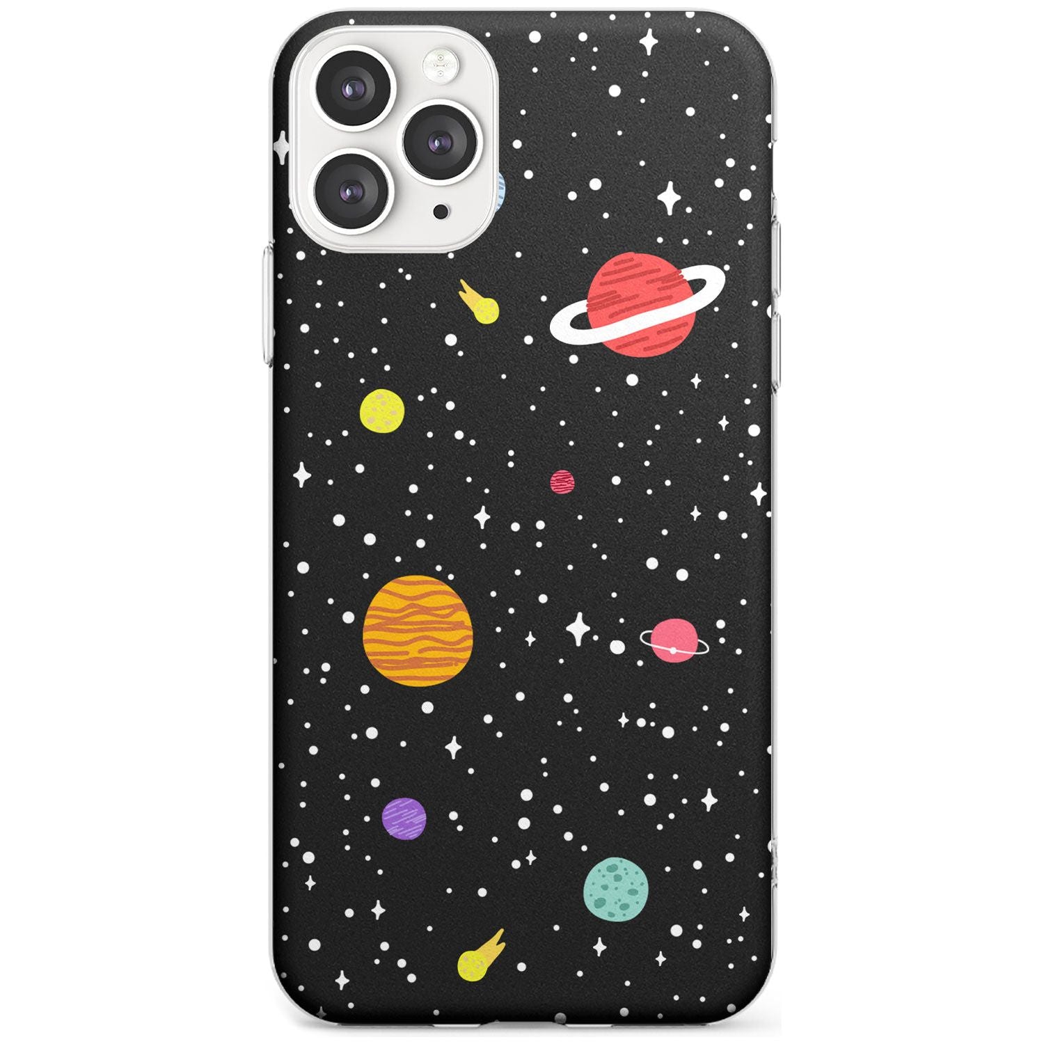 Cute Cartoon Planets Slim TPU Phone Case for iPhone 11 Pro Max
