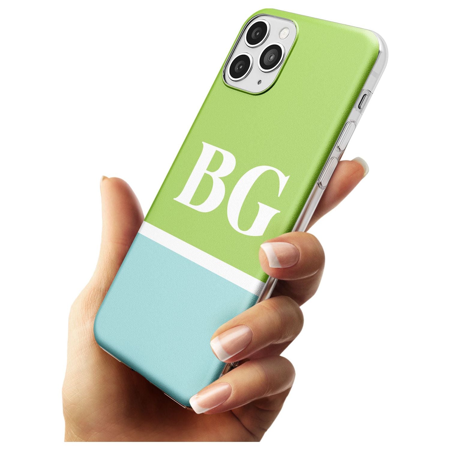 Colourblock: Green & Turquoise Slim TPU Phone Case for iPhone 11 Pro Max