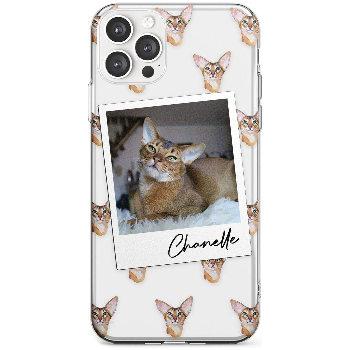 Personalised Abyssinian Cat Photo Slim TPU Phone Case for iPhone 11 Pro Max