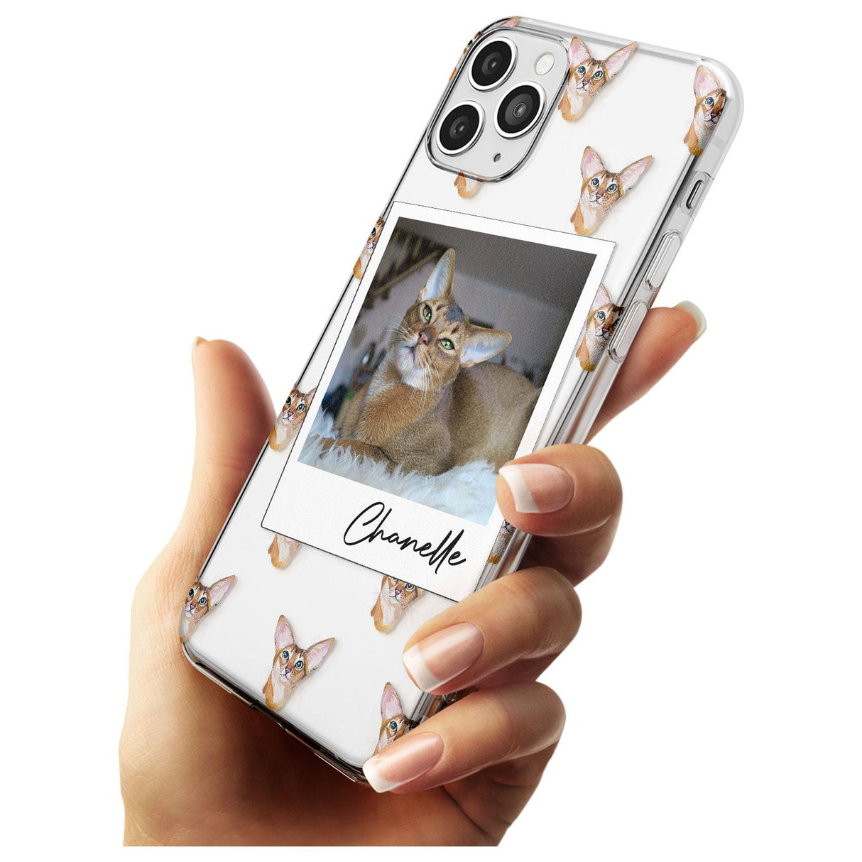 Personalised Abyssinian Cat Photo Slim TPU Phone Case for iPhone 11 Pro Max