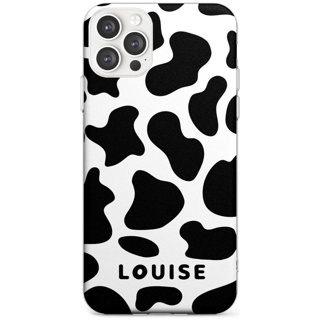 Custom Cow Print Black Impact Phone Case for iPhone 11 Pro Max