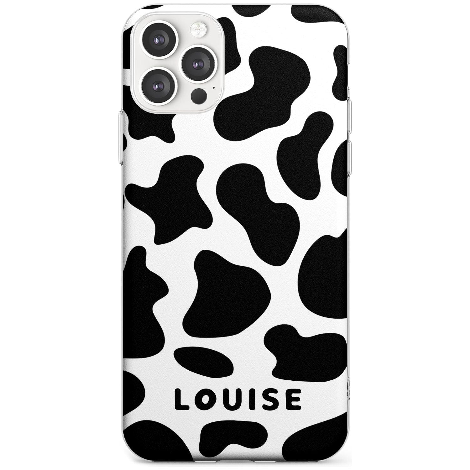 Custom Cow Print Black Impact Phone Case for iPhone 11 Pro Max