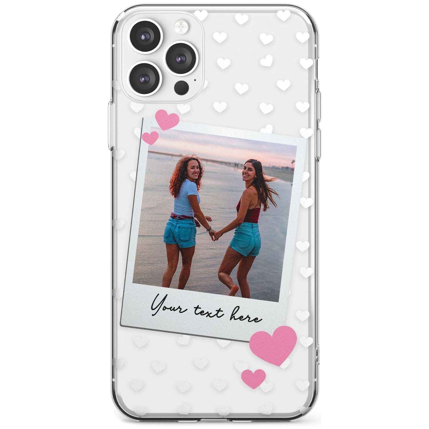 Instant Film & Hearts Black Impact Phone Case for iPhone 11 Pro Max