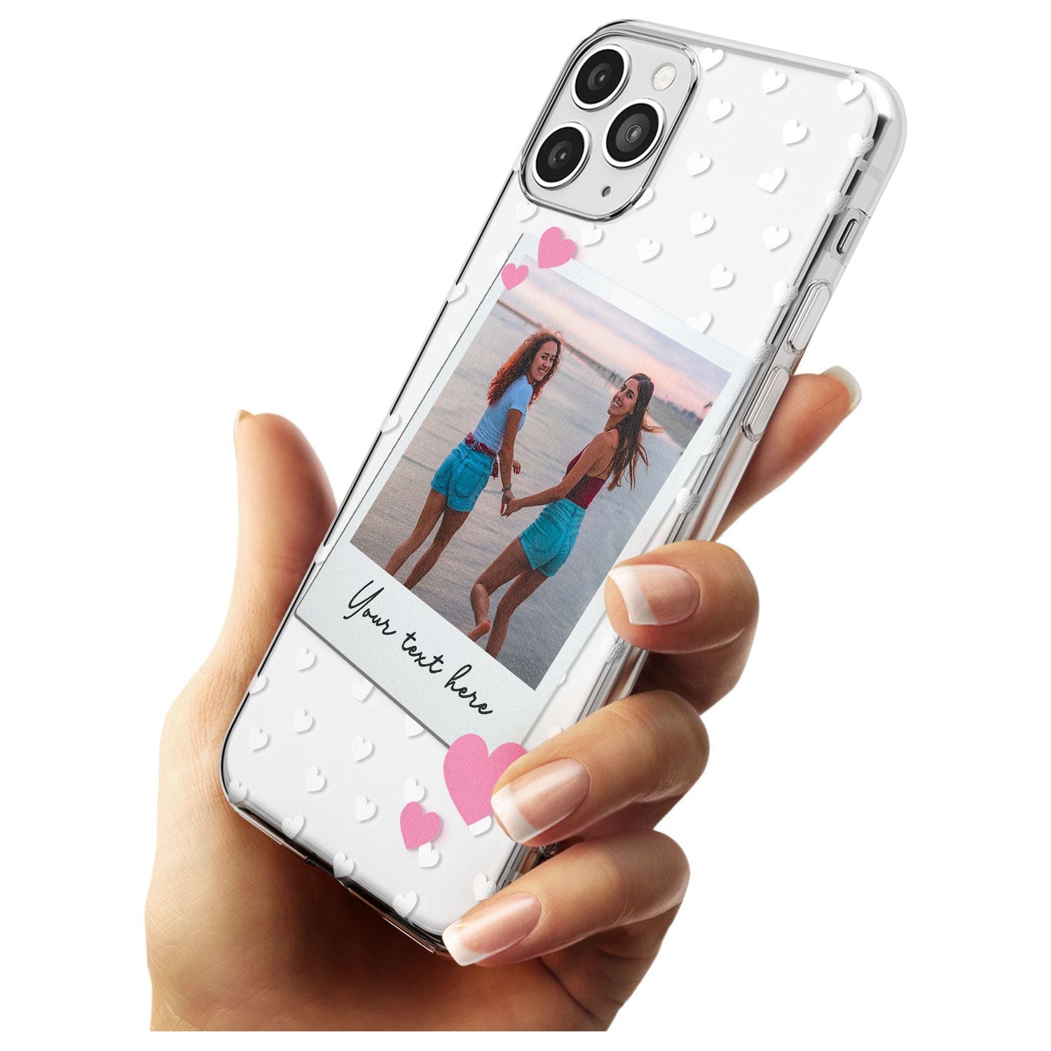 Instant Film & Hearts Black Impact Phone Case for iPhone 11 Pro Max