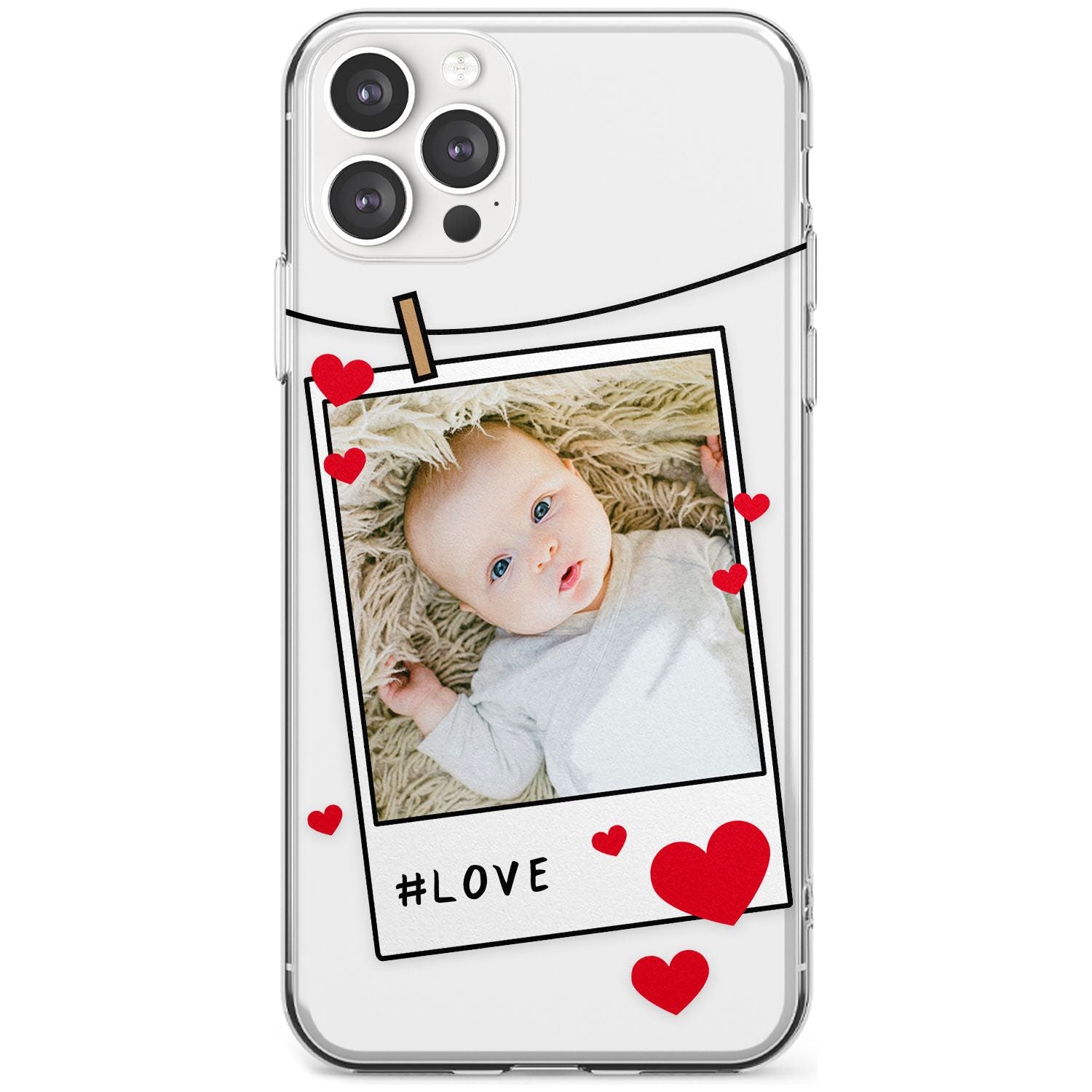 Love Instant Film Black Impact Phone Case for iPhone 11 Pro Max