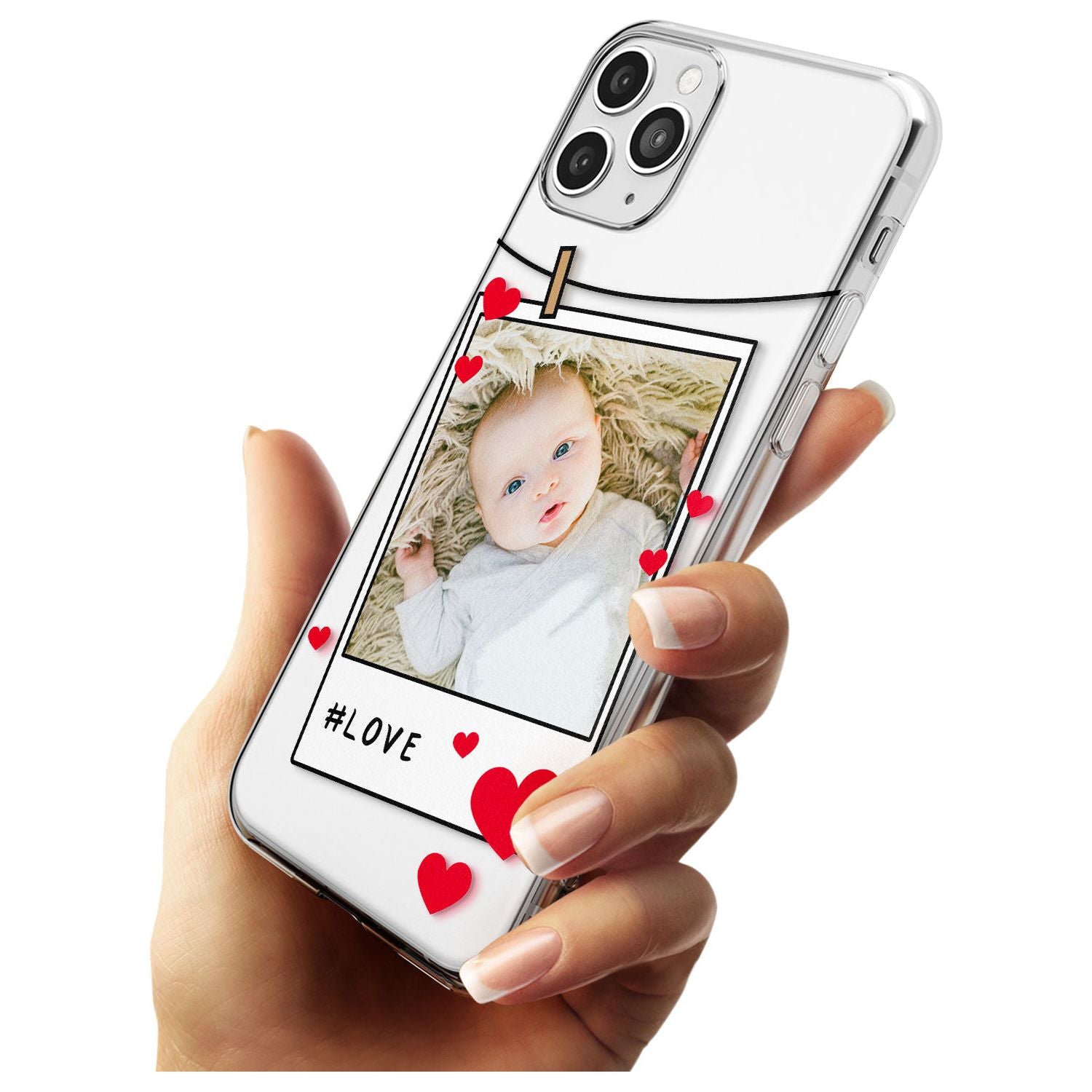 Love Instant Film Black Impact Phone Case for iPhone 11 Pro Max