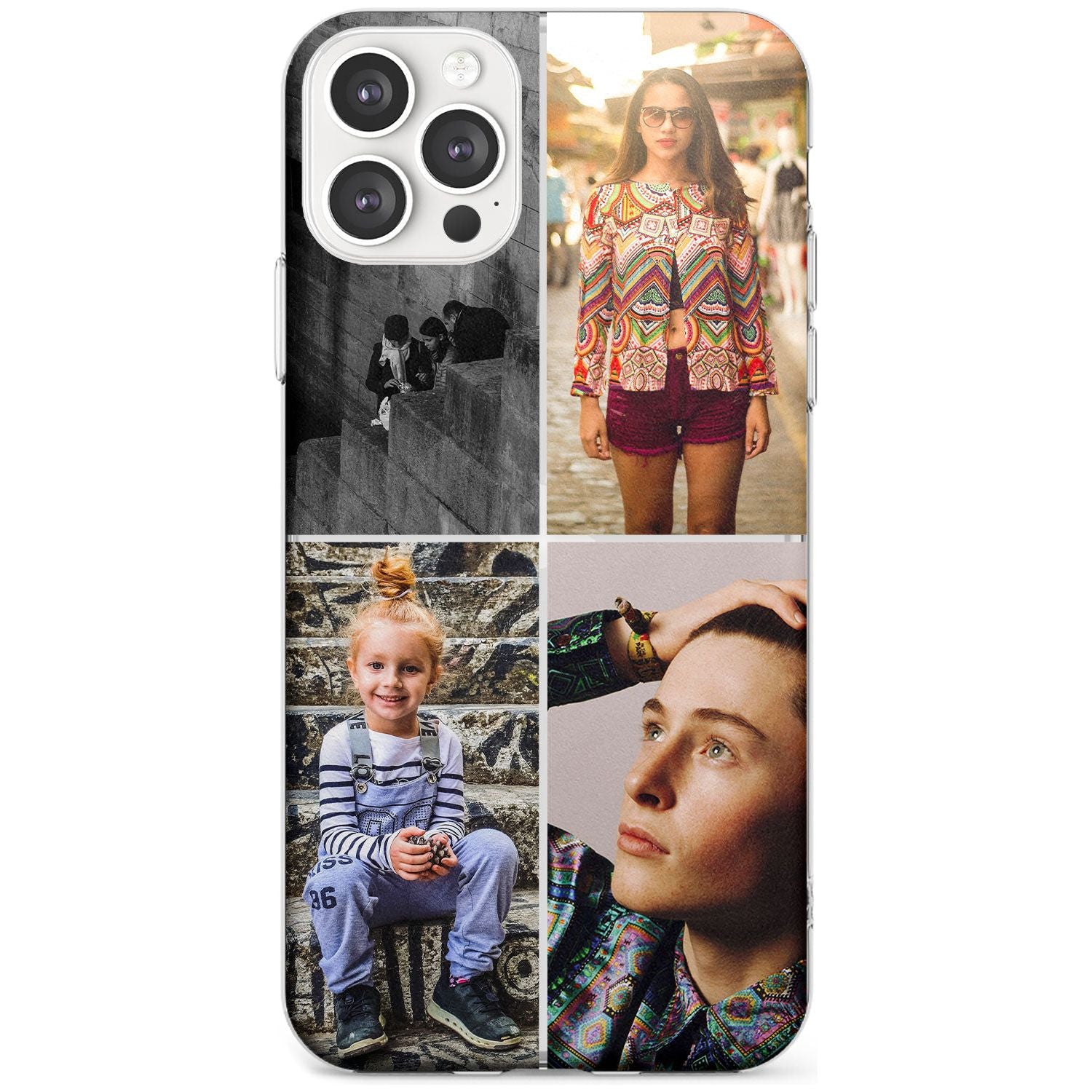 4 Photo Grid  Black Impact Phone Case for iPhone 11 Pro Max