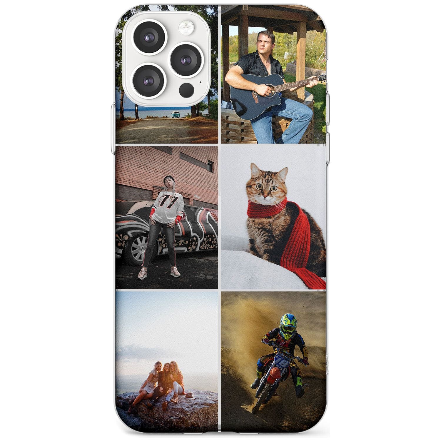 6 Photo Grid  Black Impact Phone Case for iPhone 11 Pro Max