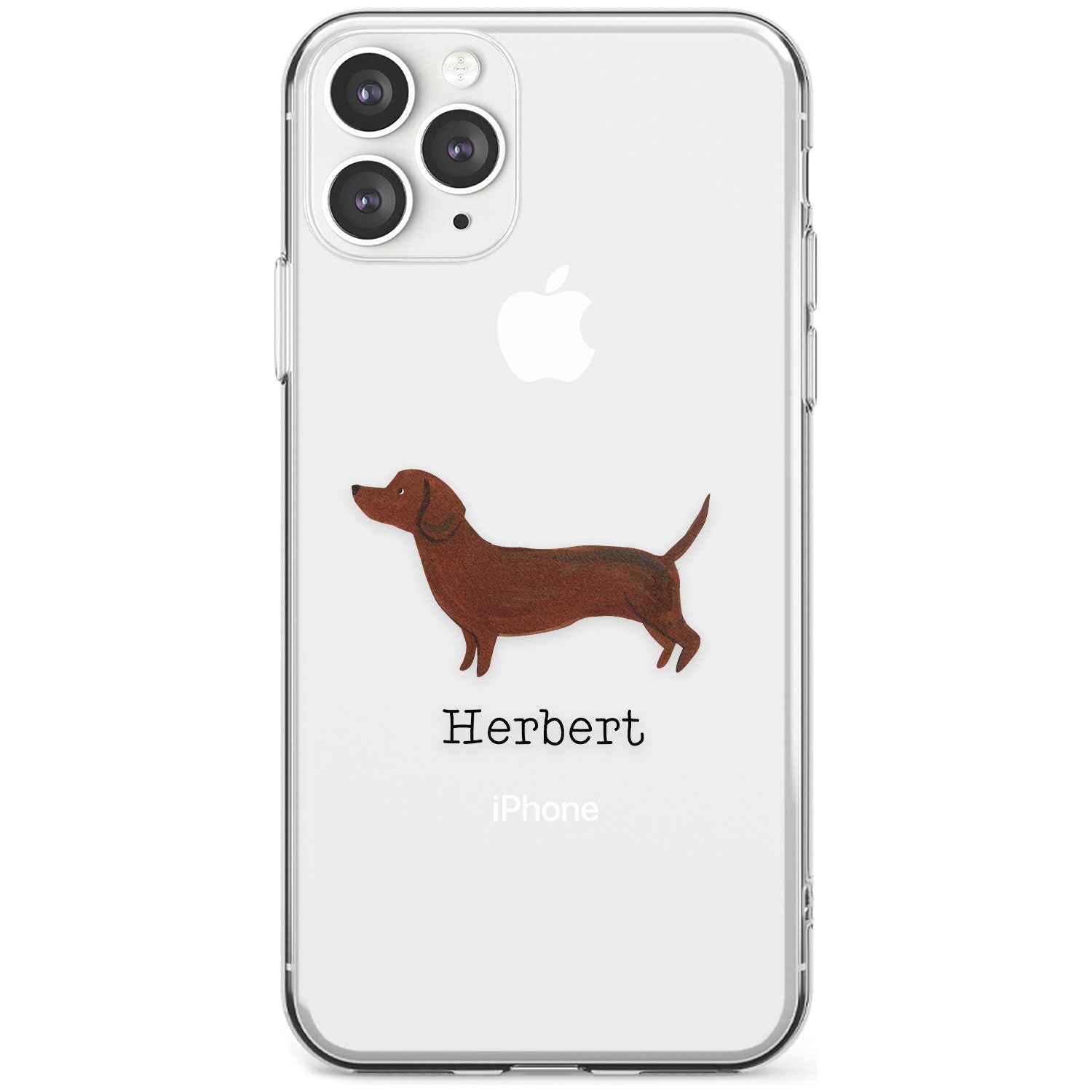 Hand Painted Sausage Dog Slim TPU Phone Case for iPhone 11 Pro Max