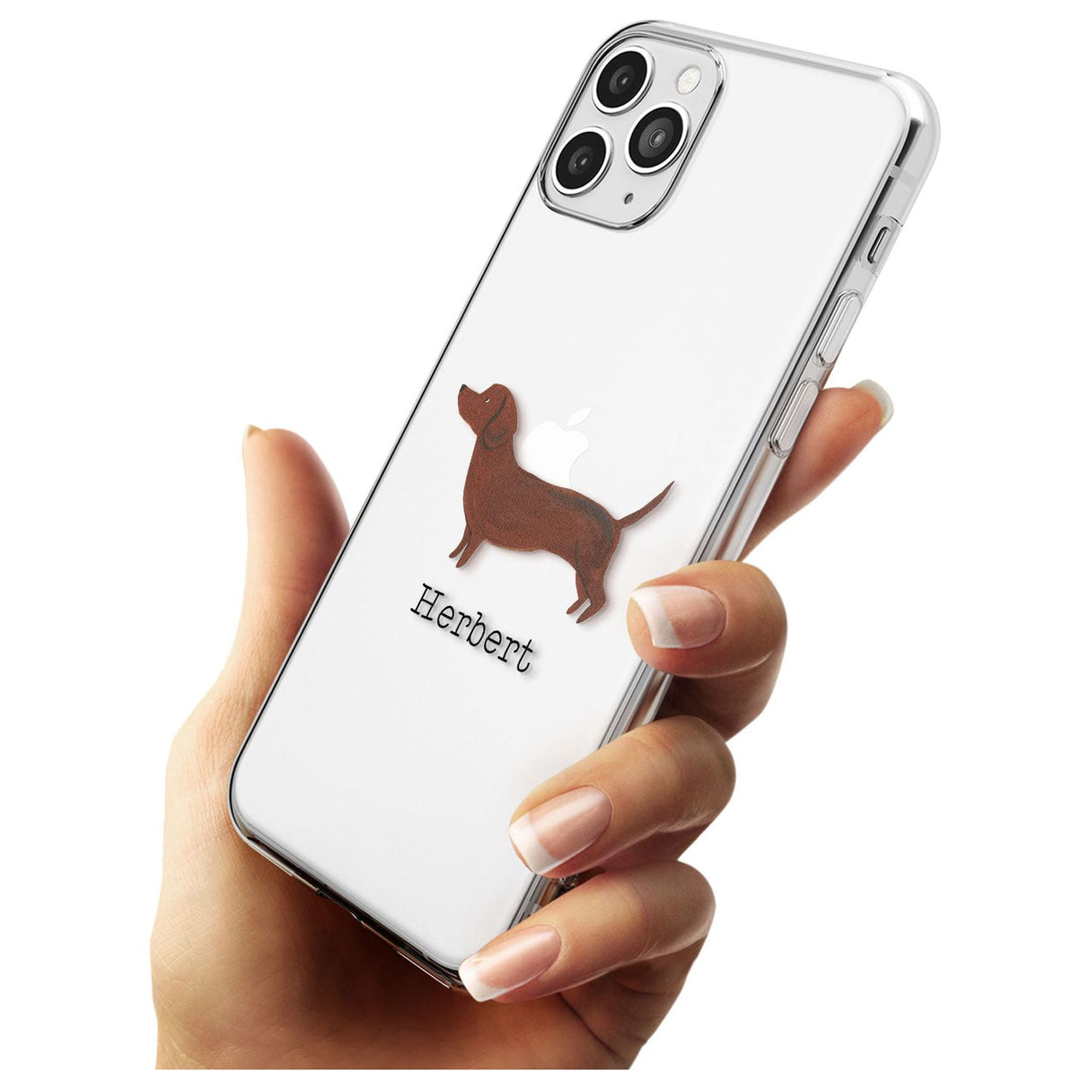 Hand Painted Sausage Dog Slim TPU Phone Case for iPhone 11 Pro Max