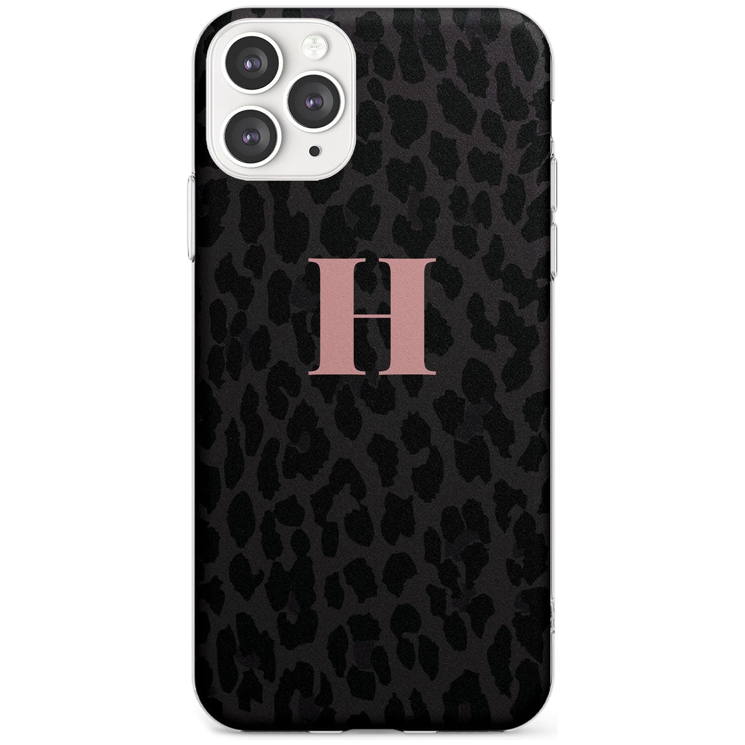 Small Pink Leopard Monogram Slim TPU Phone Case for iPhone 11 Pro Max