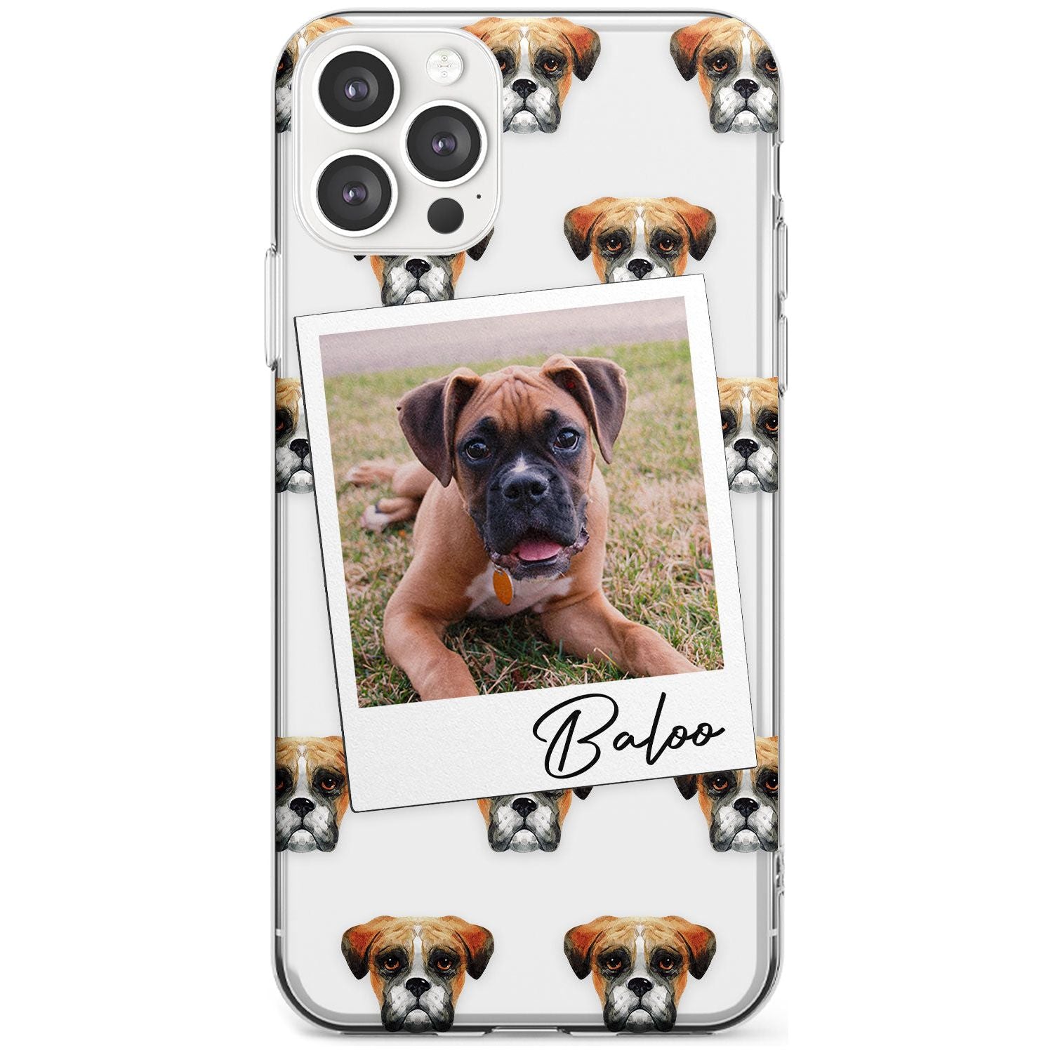 Boxer - Custom Dog Photo Black Impact Phone Case for iPhone 11 Pro Max