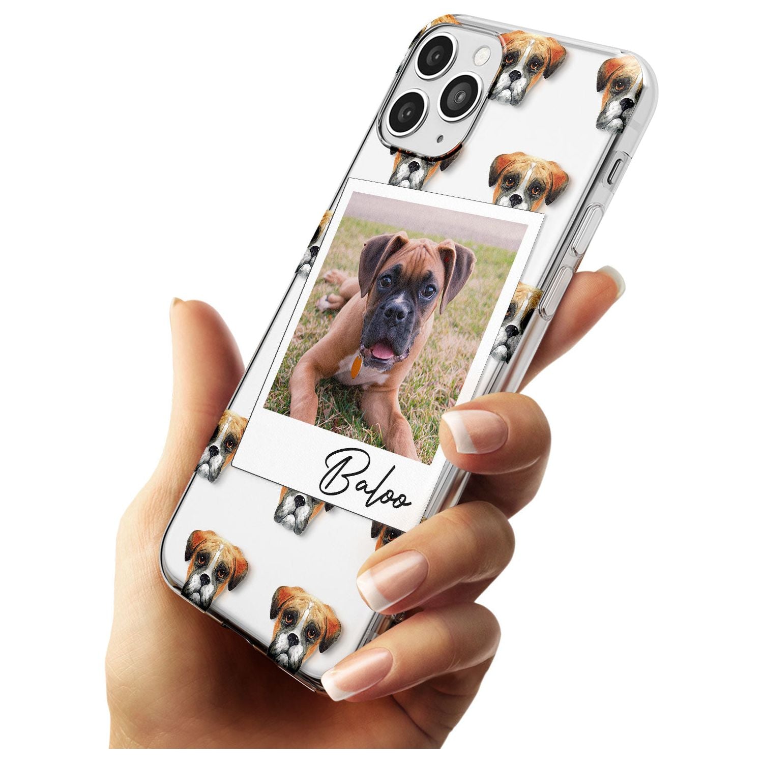 Boxer - Custom Dog Photo Black Impact Phone Case for iPhone 11 Pro Max