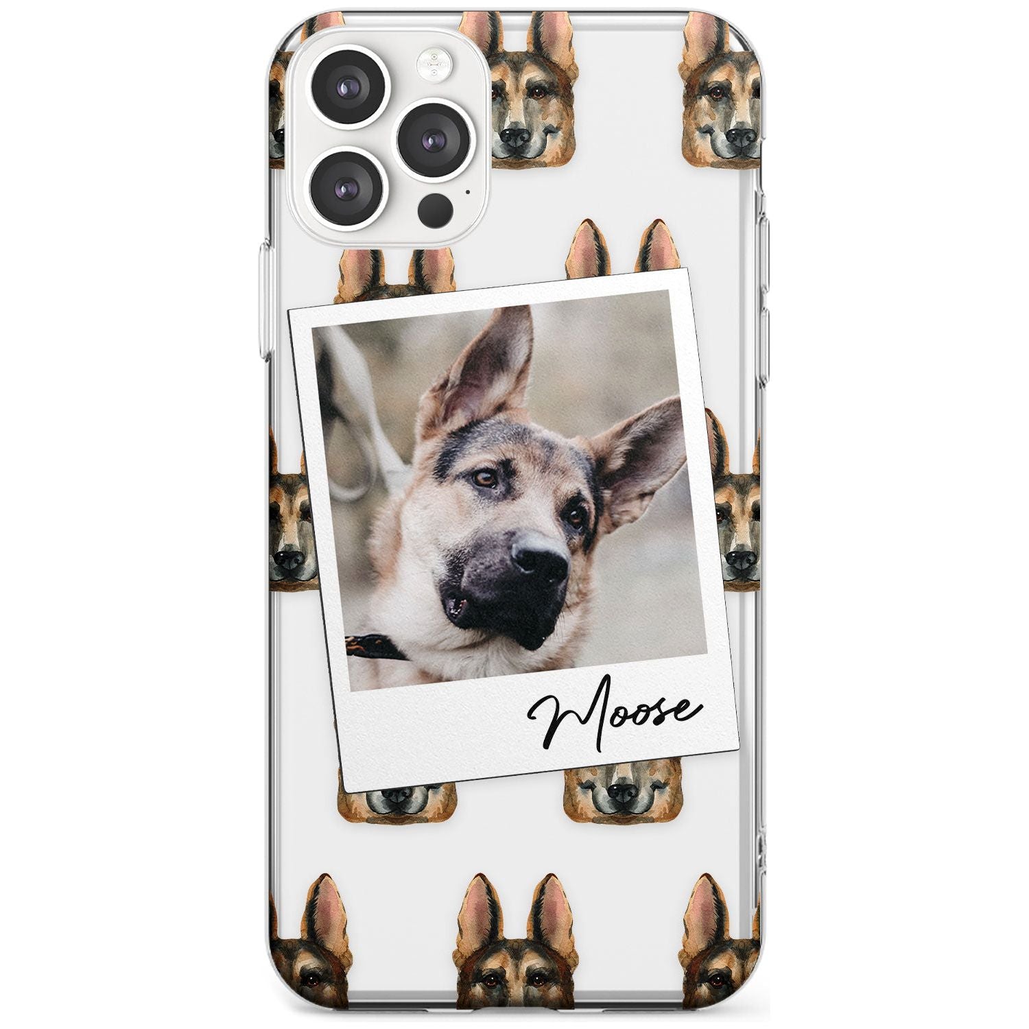 German Shepherd - Custom Dog Photo Black Impact Phone Case for iPhone 11 Pro Max
