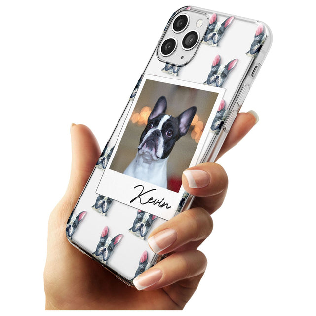 French Bulldog, Black & White - Custom Dog Photo Black Impact Phone Case for iPhone 11 Pro Max