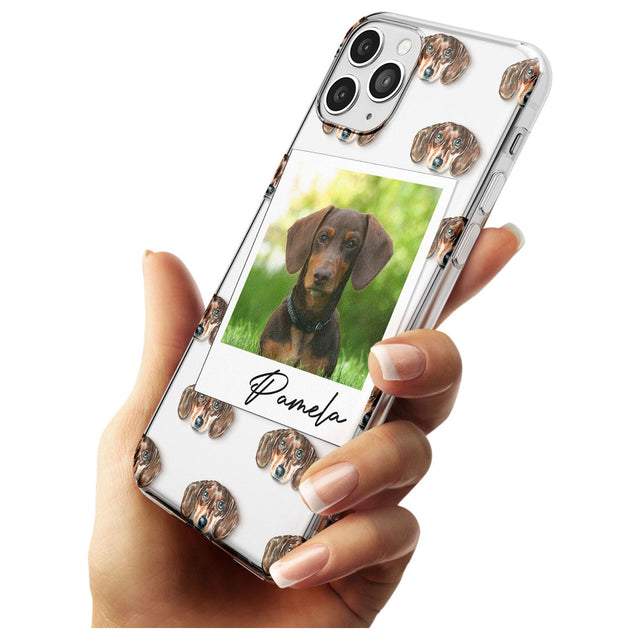 Dachshund, Brown - Custom Dog Photo Black Impact Phone Case for iPhone 11 Pro Max