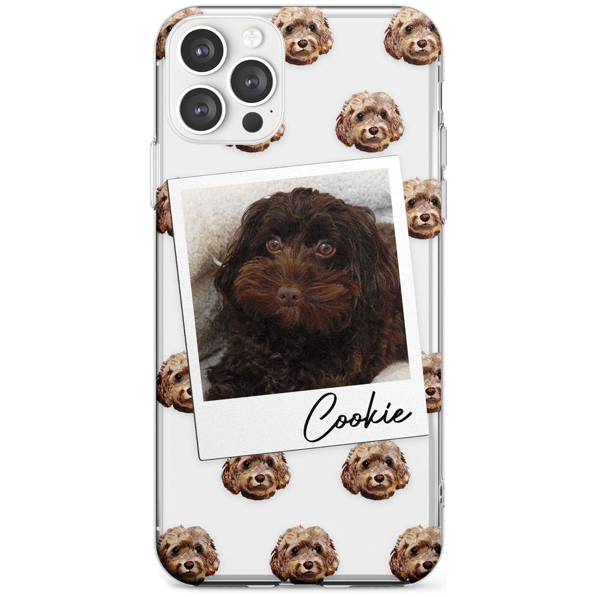 Cockapoo, Brown - Custom Dog Photo Black Impact Phone Case for iPhone 11 Pro Max