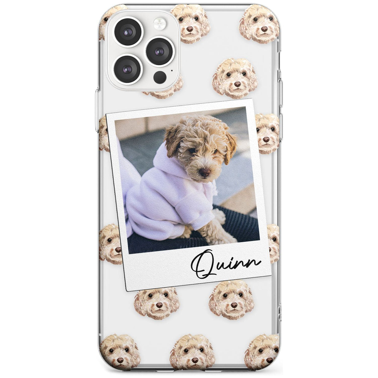 Cockapoo, Cream - Custom Dog Photo Black Impact Phone Case for iPhone 11 Pro Max