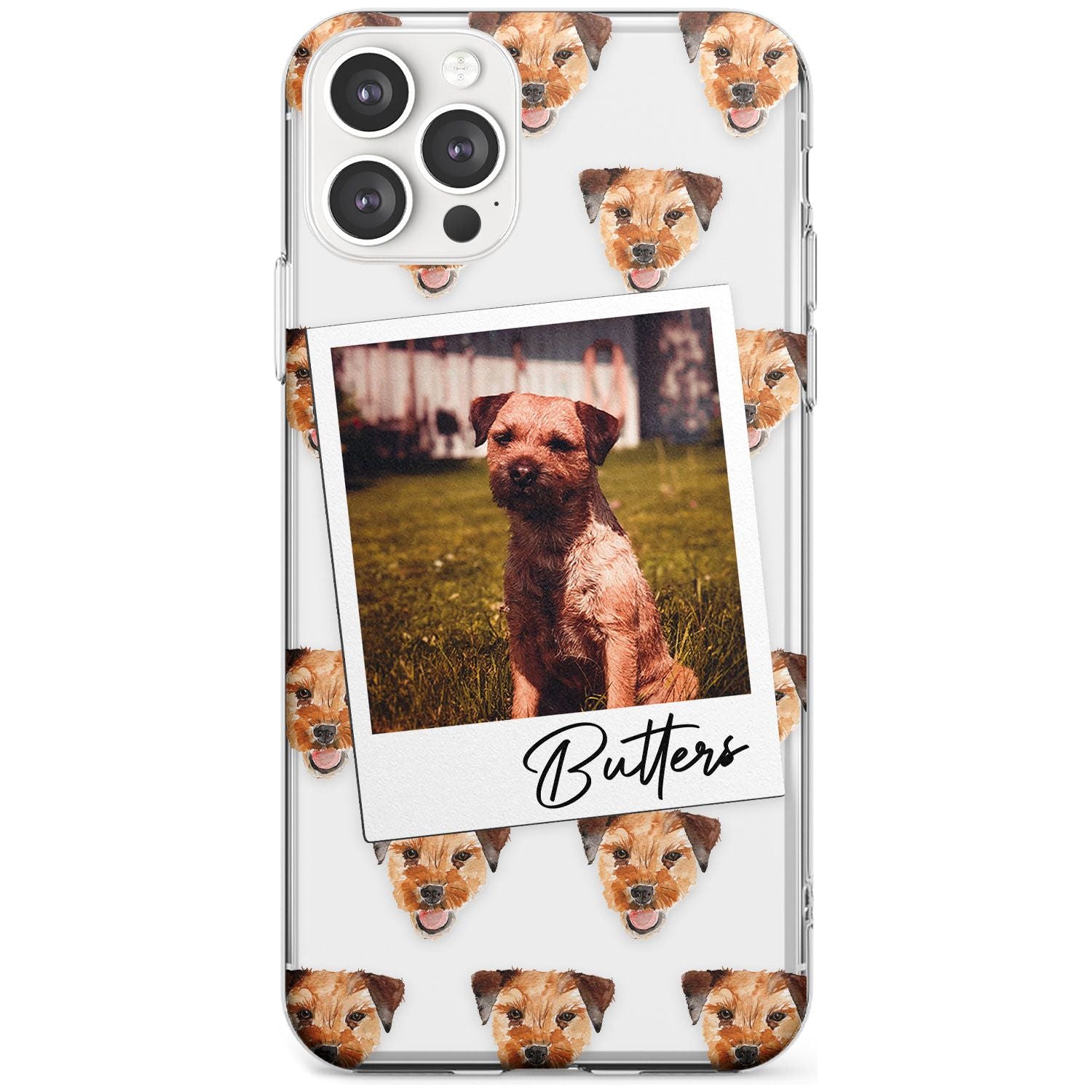 Border Terrier - Custom Dog Photo Black Impact Phone Case for iPhone 11 Pro Max