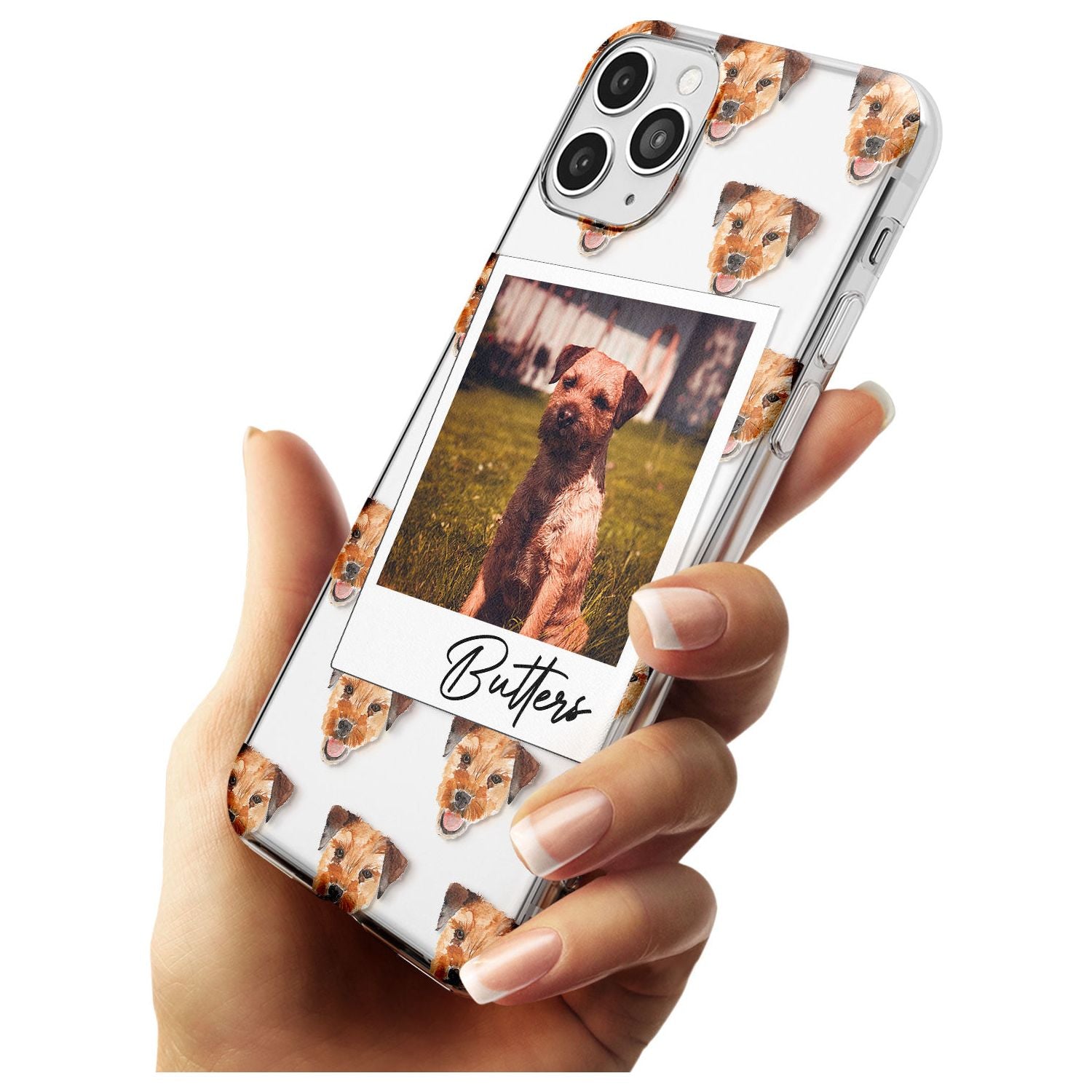 Border Terrier - Custom Dog Photo Black Impact Phone Case for iPhone 11 Pro Max