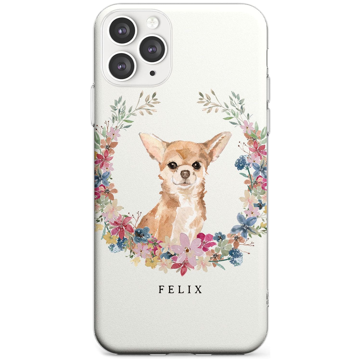 Chihuahua - Watercolour Dog Portrait Slim TPU Phone Case for iPhone 11 Pro Max