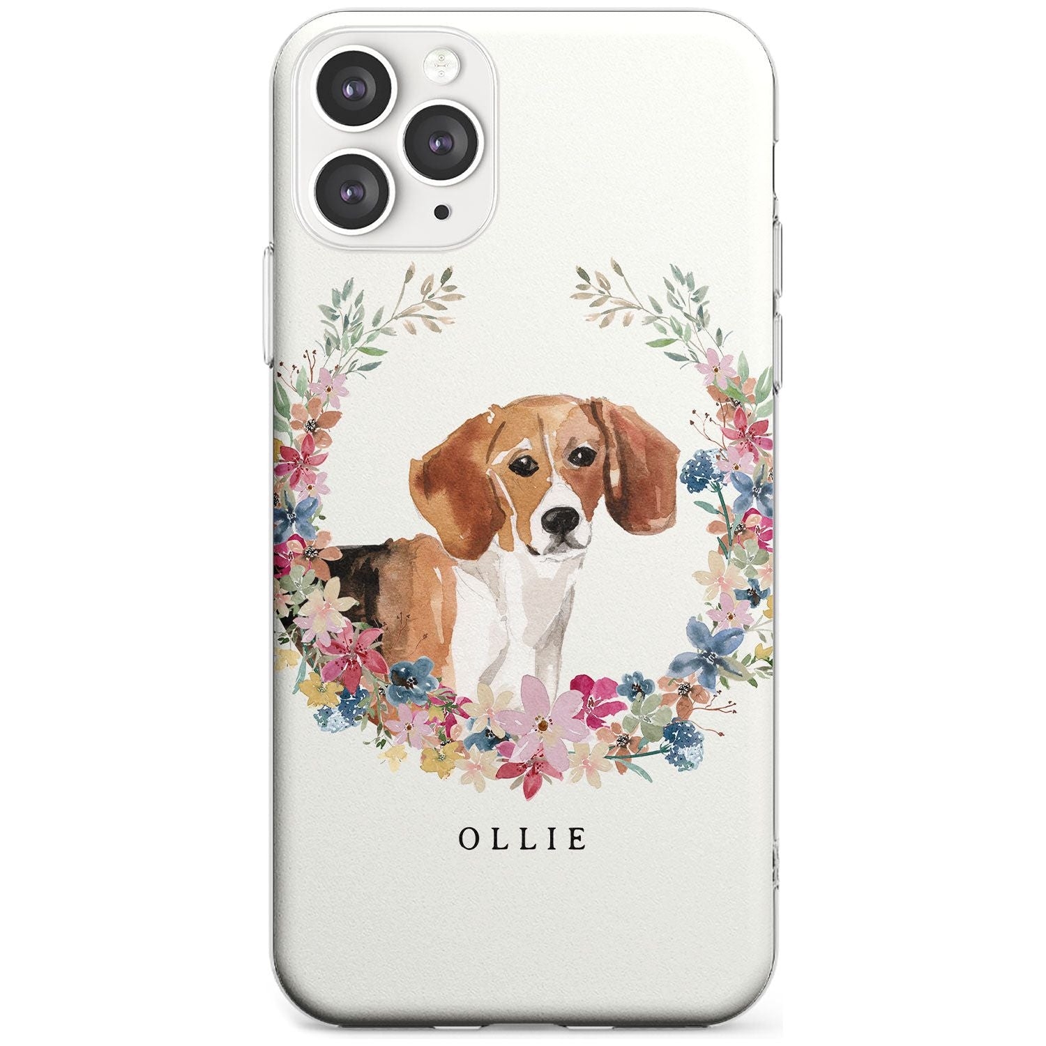 Beagle - Watercolour Dog Portrait Slim TPU Phone Case for iPhone 11 Pro Max