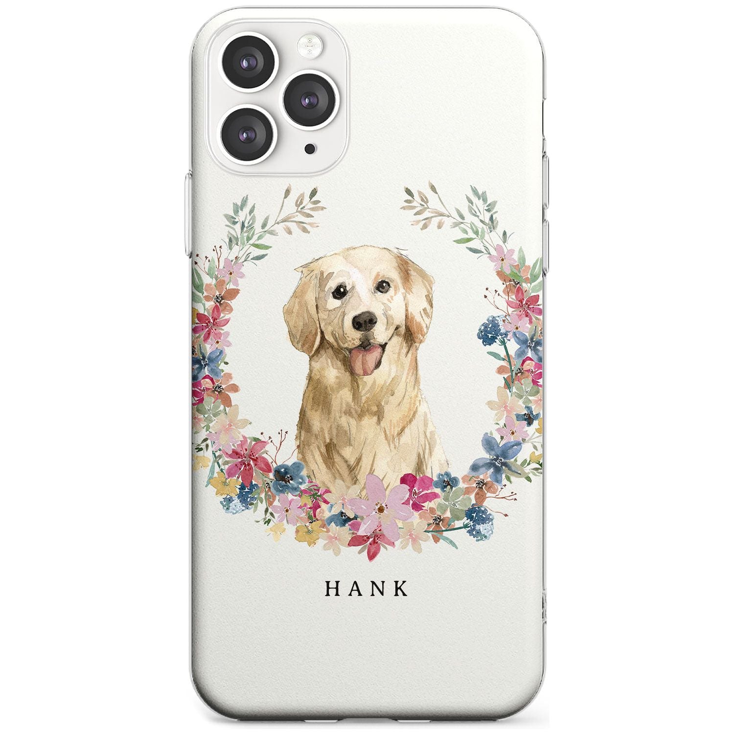 Golden Retriever - Watercolour Dog Portrait Slim TPU Phone Case for iPhone 11 Pro Max