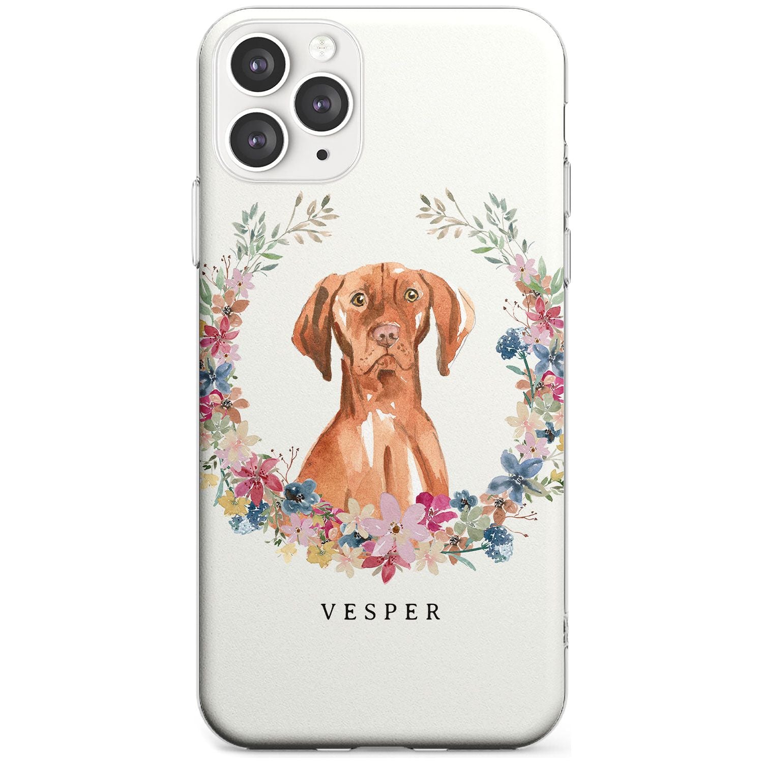 Hungarian Vizsla - Watercolour Dog Portrait Slim TPU Phone Case for iPhone 11 Pro Max