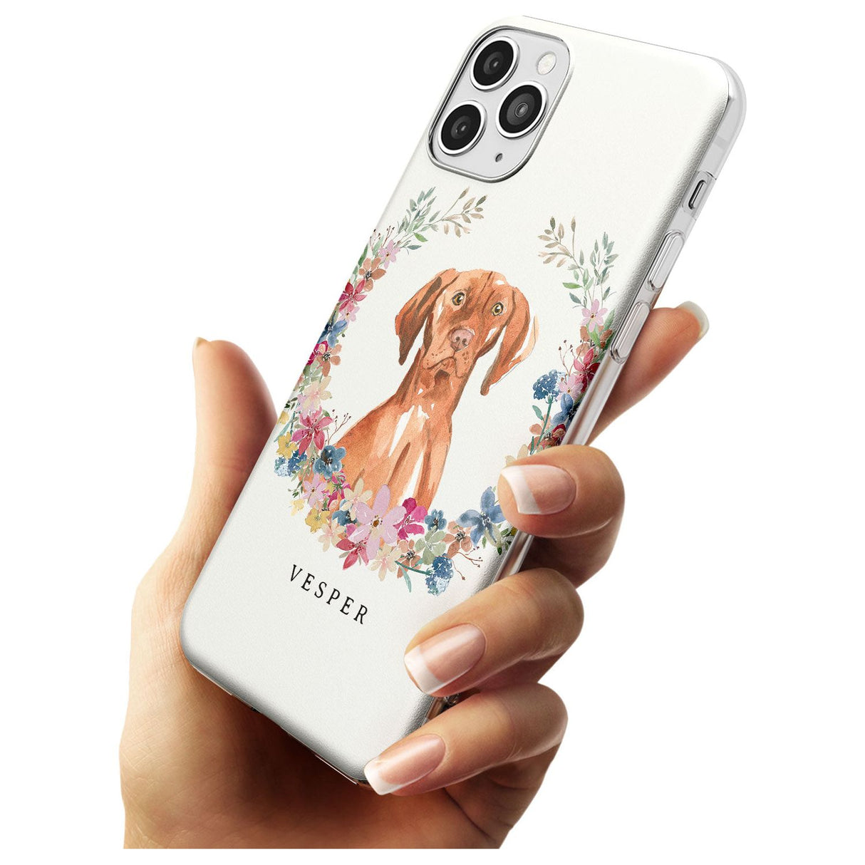 Hungarian Vizsla - Watercolour Dog Portrait Slim TPU Phone Case for iPhone 11 Pro Max