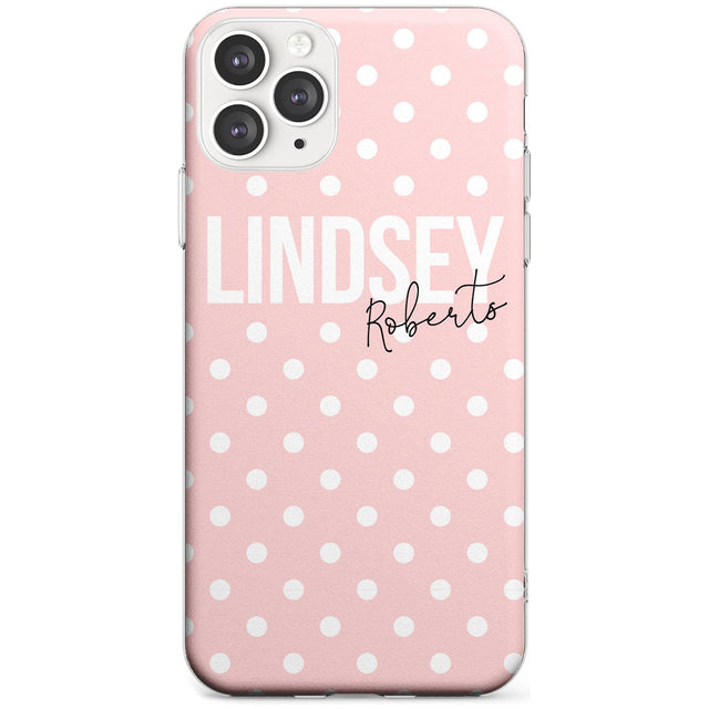 Custom Pink Polka iPhone Case  Slim Case Custom Phone Case - Case Warehouse