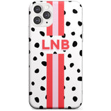 Custom Polka & Pink Stripe iPhone Case  Slim Case Custom Phone Case - Case Warehouse