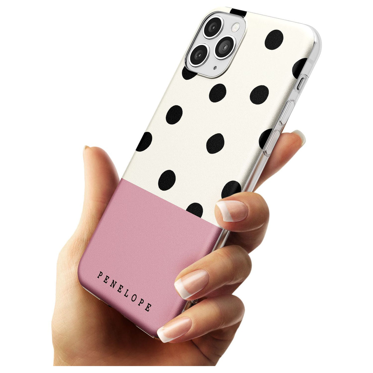 Pink Border Polka Dot iPhone Case   Custom Phone Case - Case Warehouse