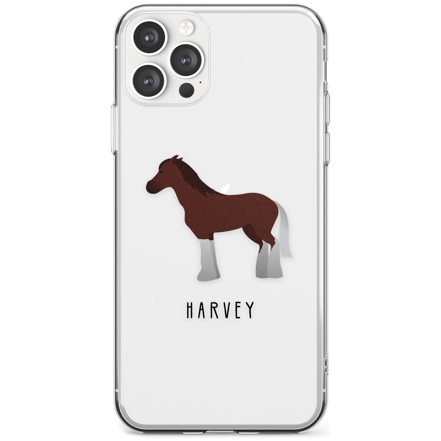 Personalised Brown Horse Slim TPU Phone Case for iPhone 11 Pro Max
