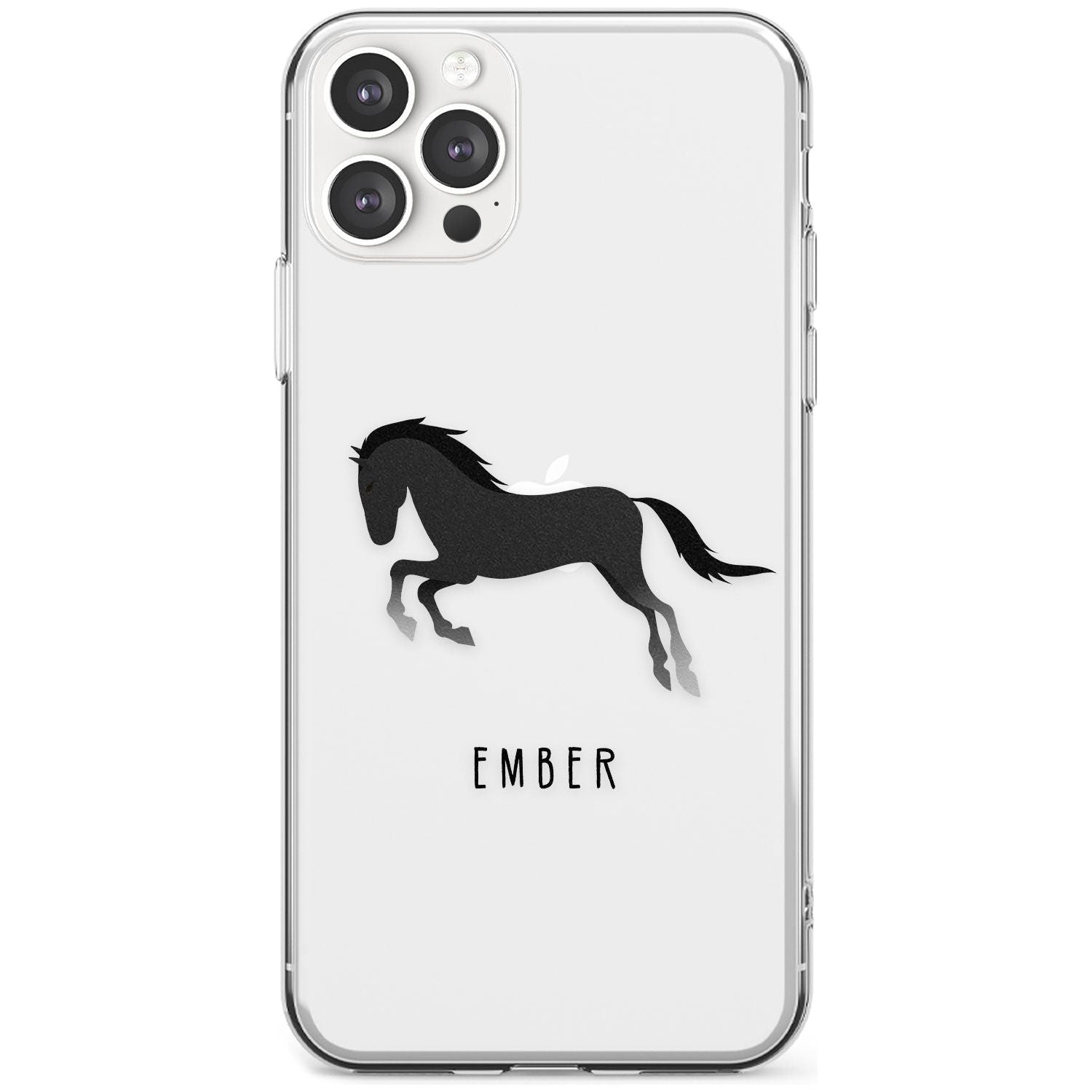 Personalised Black Horse Slim TPU Phone Case for iPhone 11 Pro Max