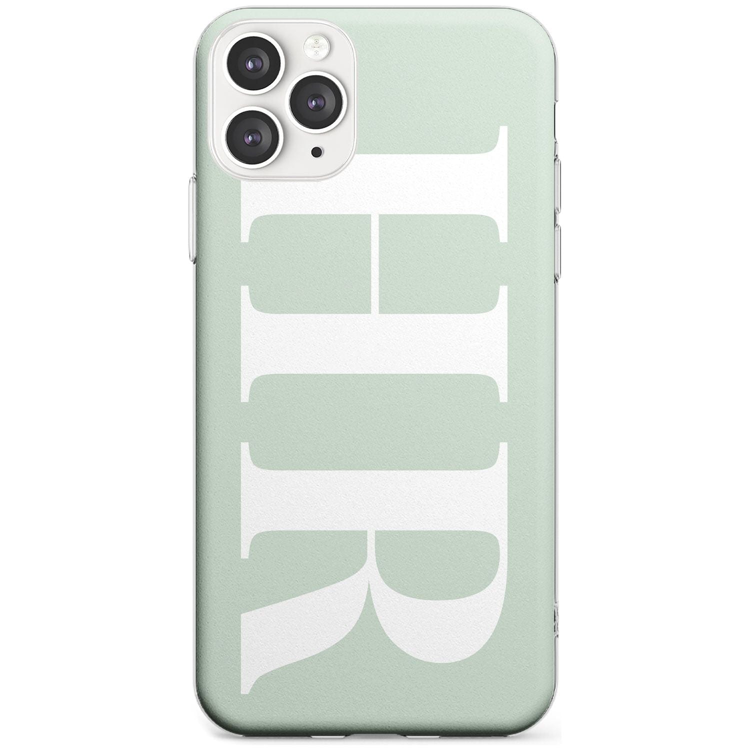 White & Seafoam Green Personalised iPhone Case  Slim Case Custom Phone Case - Case Warehouse