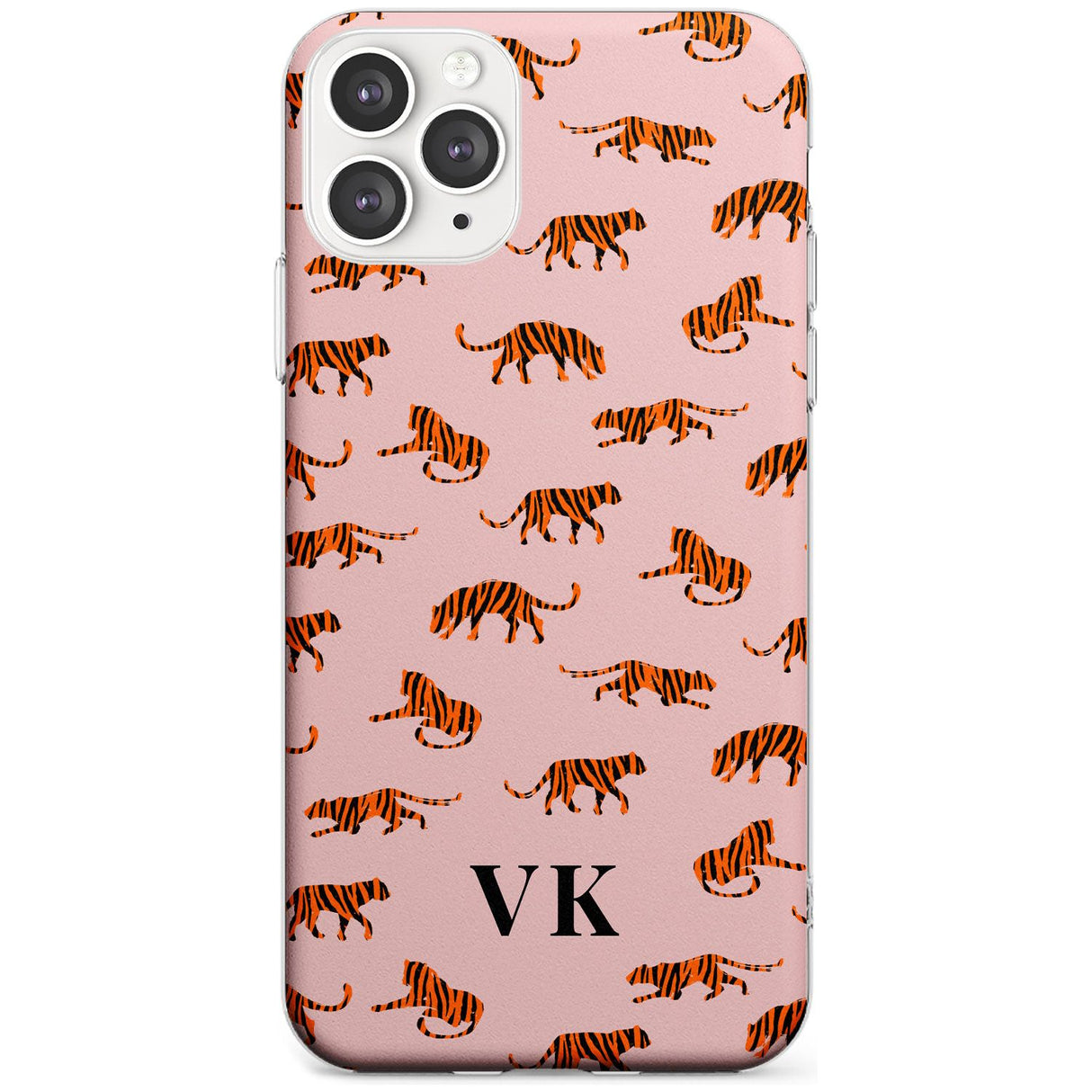 Safari Tiger Pattern on Pink iPhone Case  Slim Case Custom Phone Case - Case Warehouse