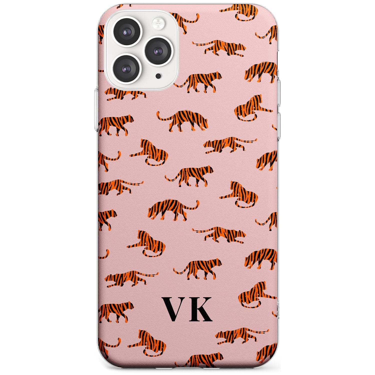 Safari Tiger Pattern on Pink iPhone Case  Slim Case Custom Phone Case - Case Warehouse
