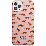 Safari Tiger Pattern on Pink iPhone Case  Slim Case Custom Phone Case - Case Warehouse