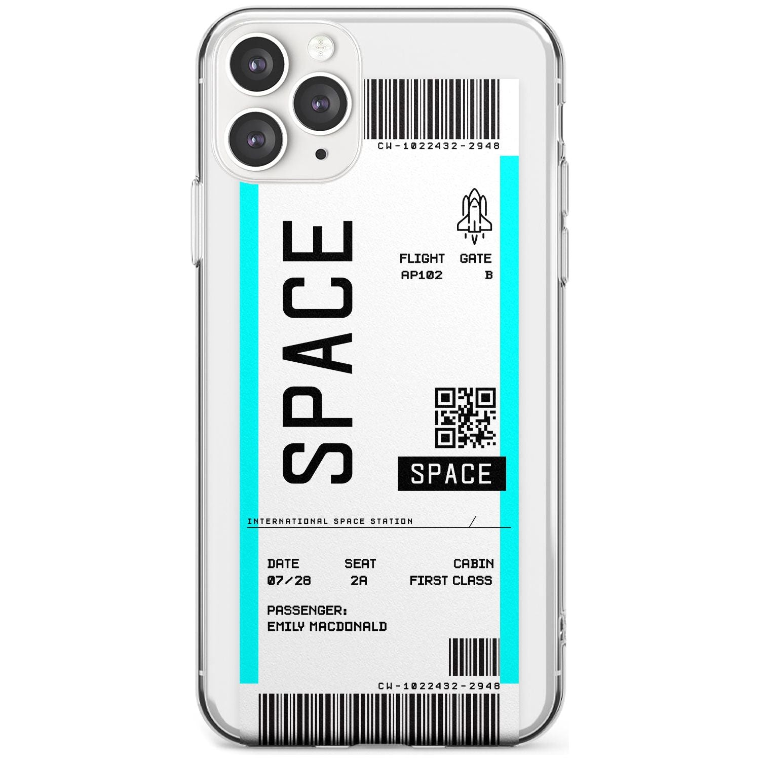 Space Custom Space Travel Ticket iPhone Case  Slim Case Custom Phone Case - Case Warehouse