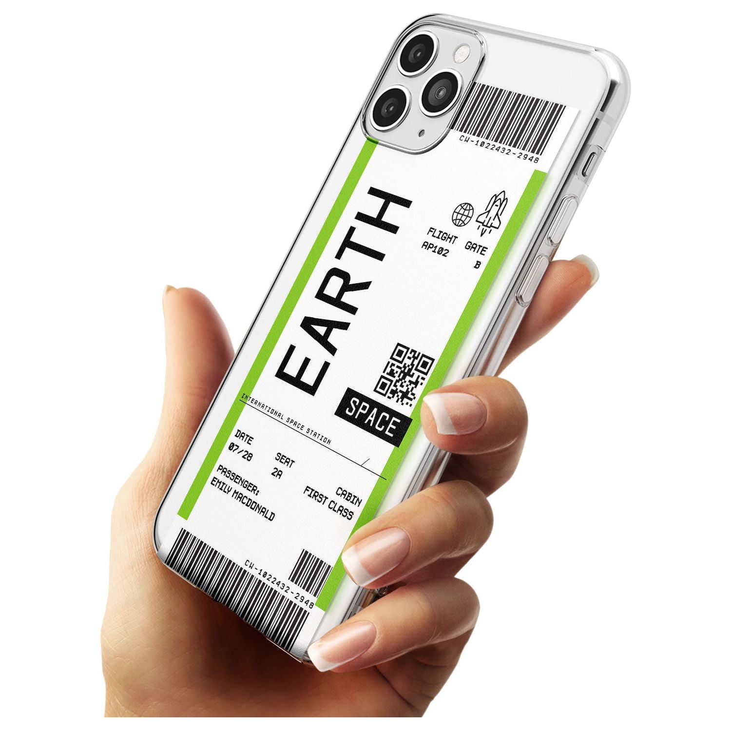 Earth Custom Space Travel Ticket iPhone Case   Custom Phone Case - Case Warehouse