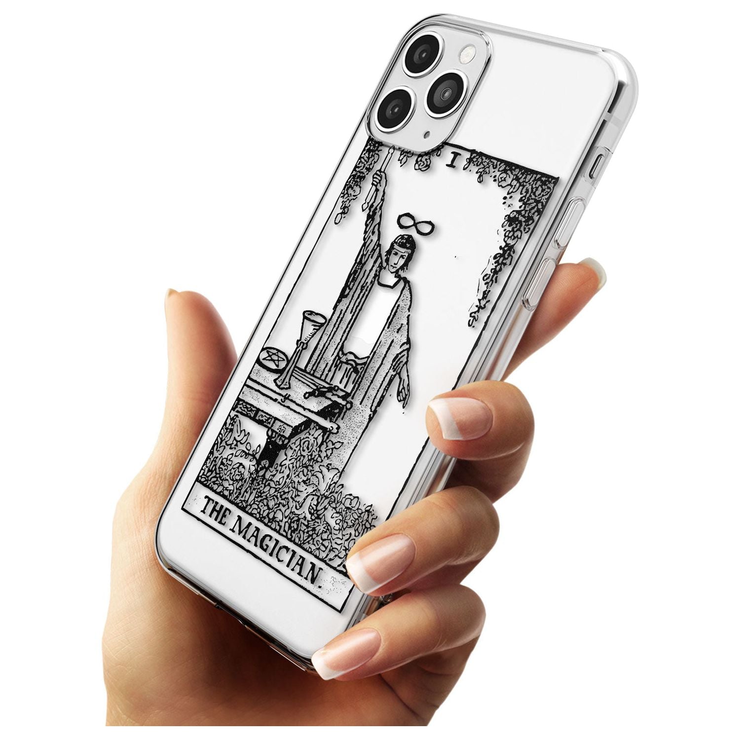The Magician Tarot Card - Transparent Black Impact Phone Case for iPhone 11 Pro Max