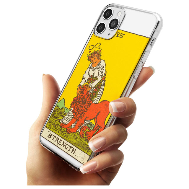 Strength Tarot Card - Colour Black Impact Phone Case for iPhone 11 Pro Max