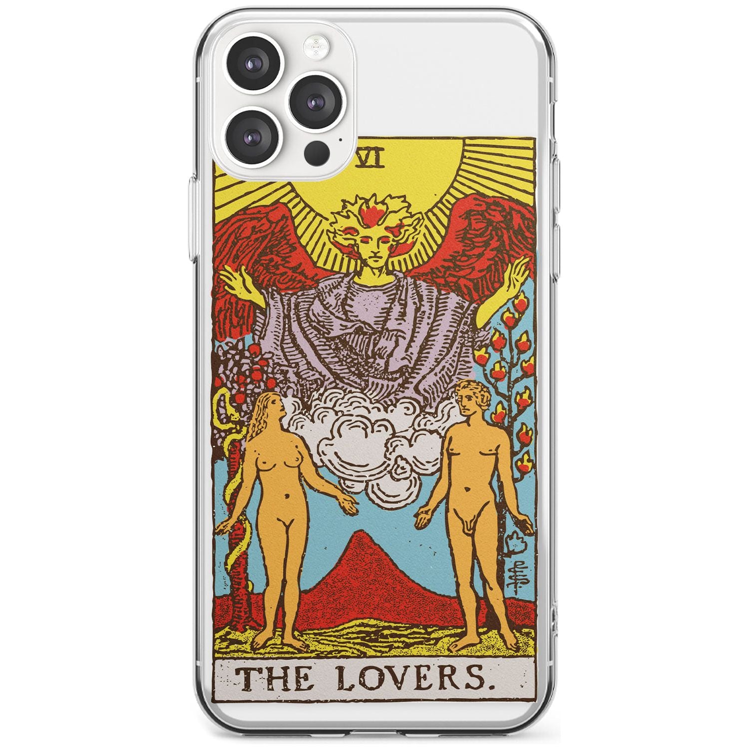 The Lovers Tarot Card - Colour Black Impact Phone Case for iPhone 11 Pro Max