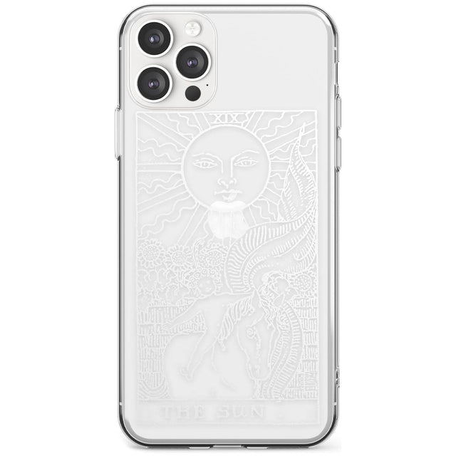 The Sun Tarot Card - White Transparent Black Impact Phone Case for iPhone 11 Pro Max