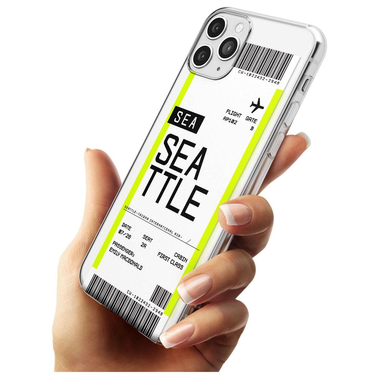 Seattle Boarding Pass iPhone Case   Custom Phone Case - Case Warehouse