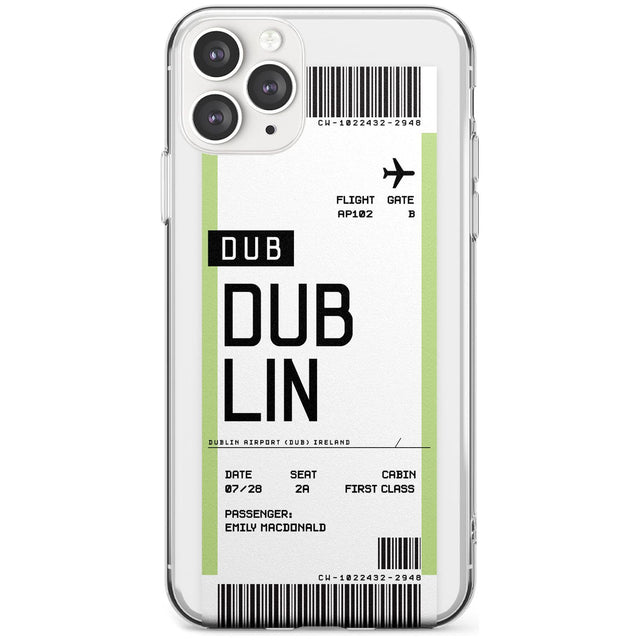 Dublin Boarding Pass iPhone Case  Slim Case Custom Phone Case - Case Warehouse